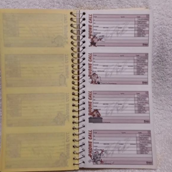 Vintage Looney tunes Tasmanian Devil spiral phone message book - Picture 3 of 10